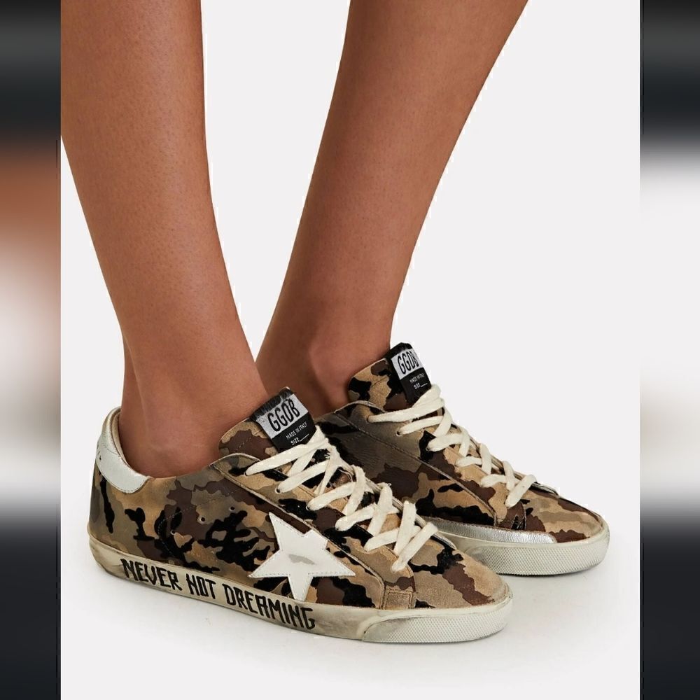Golden Goose Superstar Low Top Camo  Sneakers Size 36